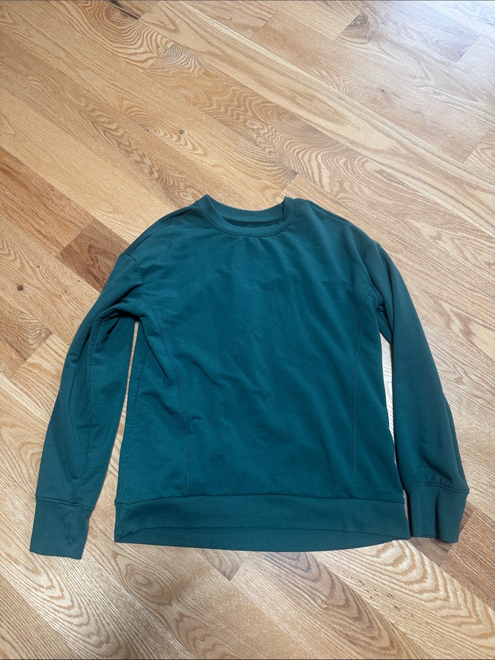 Girls Crewneck shirt in Teal Green